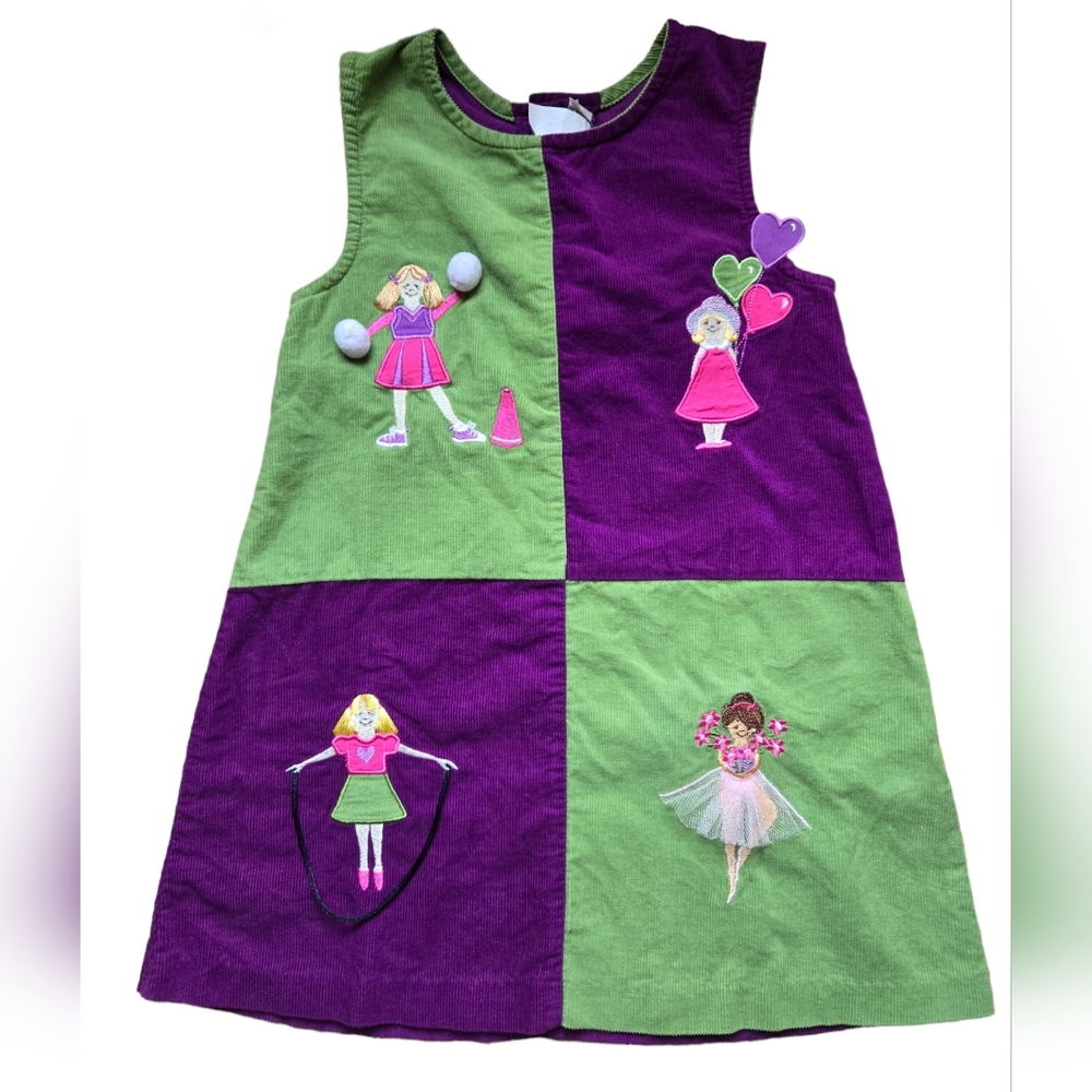 Vintage 1990s 2000s Y2K applique ballerina cheerleader dress